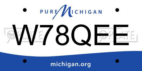 W78QEE Michigan License Plate