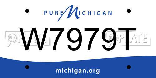 W7979T Michigan License Plate