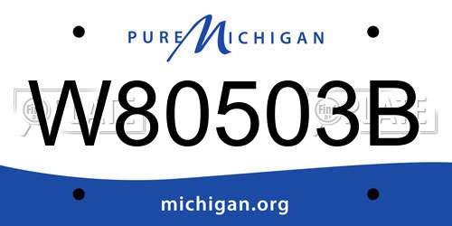 W80503B Michigan License Plate