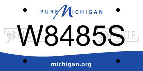 W8485S Michigan License Plate