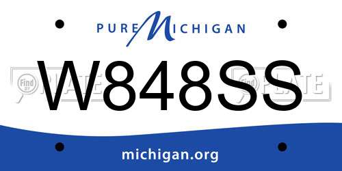 W848SS Michigan License Plate