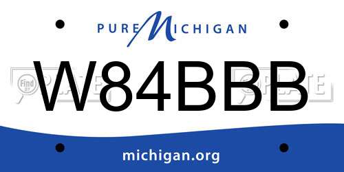 W84BBB Michigan License Plate