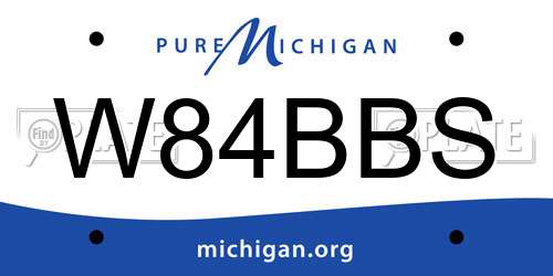 W84BBS Michigan License Plate