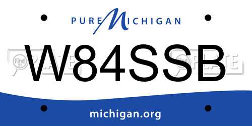 W84SSB Michigan License Plate