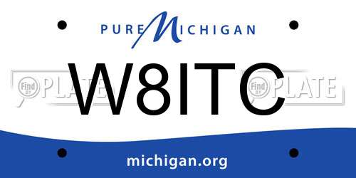 W8ITC Michigan License Plate
