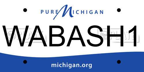 WABASH1 Michigan License Plate