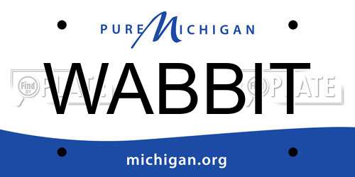 WABBIT Michigan License Plate