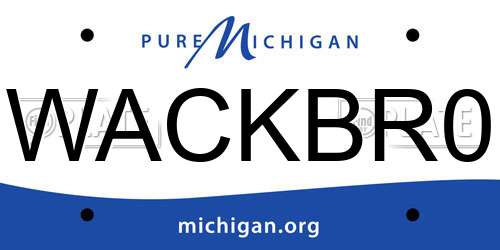 WACKBR0 Michigan License Plate