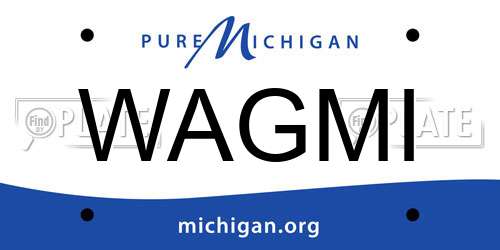 WAGMI Michigan License Plate