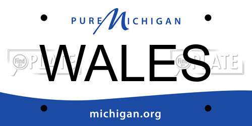 WALES Michigan License Plate