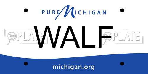 WALF Michigan License Plate