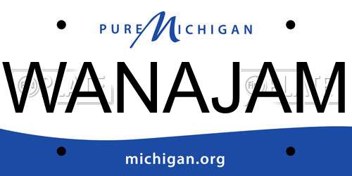 WANAJAM Michigan License Plate
