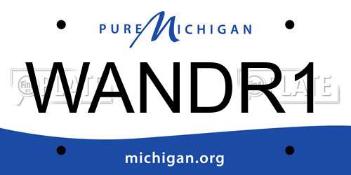 WANDR1 Michigan License Plate