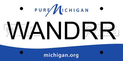 WANDRR Michigan License Plate