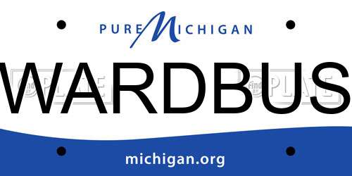 WARDBUS Michigan License Plate