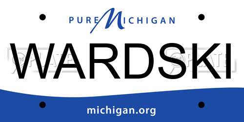 WARDSKI Michigan License Plate