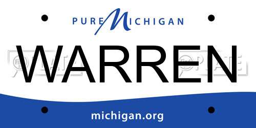 WARREN Michigan License Plate