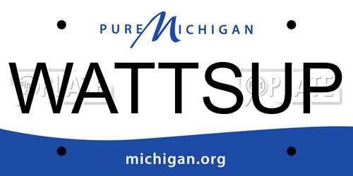 WATTSUP Michigan License Plate