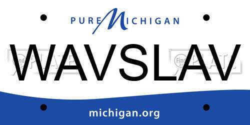 WAVSLAV Michigan License Plate