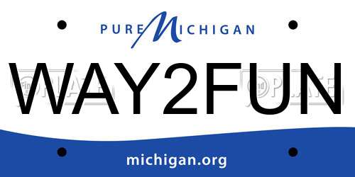 WAY2FUN Michigan License Plate