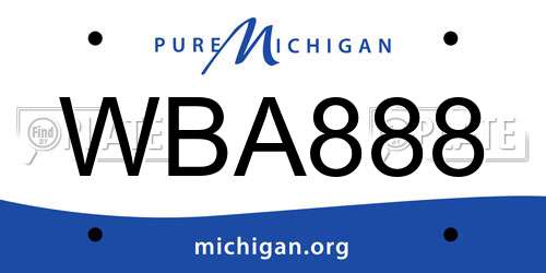 WBA888 Michigan License Plate