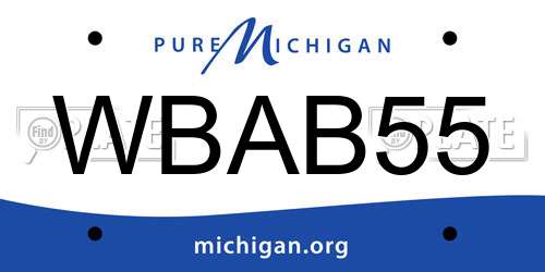 WBAB55 Michigan License Plate