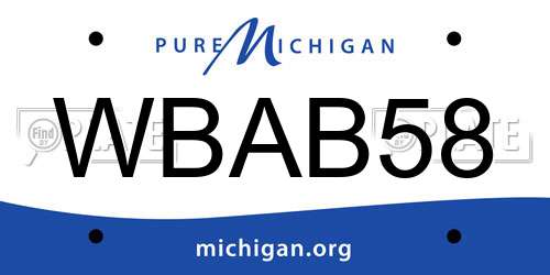 WBAB58 Michigan License Plate