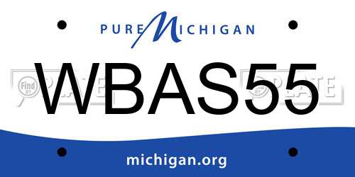 WBAS55 Michigan License Plate