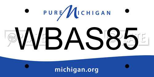 WBAS85 Michigan License Plate