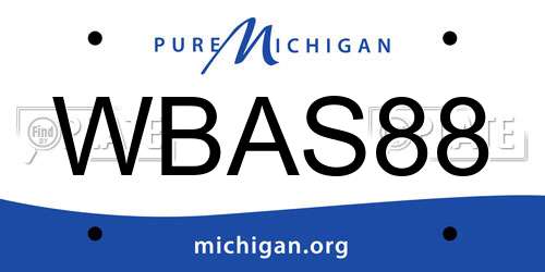 WBAS88 Michigan License Plate