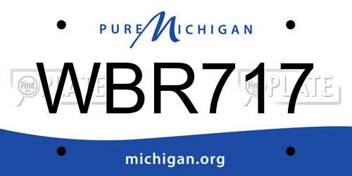 WBR717 Michigan License Plate