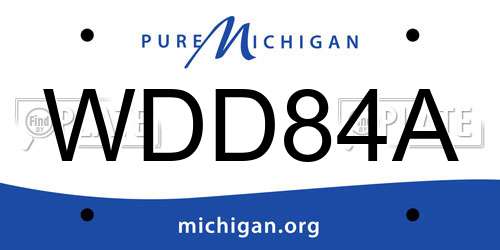 WDD84A Michigan License Plate