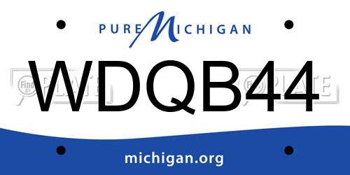WDQB44 Michigan License Plate