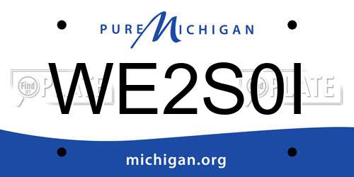 WE2S0I Michigan License Plate