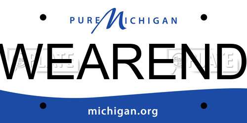 WEAREND Michigan License Plate