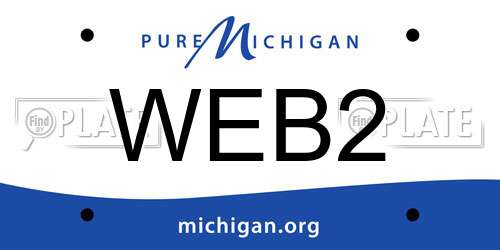 WEB2 Michigan License Plate
