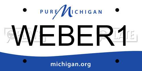 WEBER1 Michigan License Plate