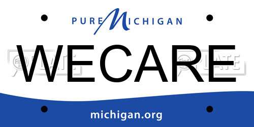 WECARE Michigan License Plate