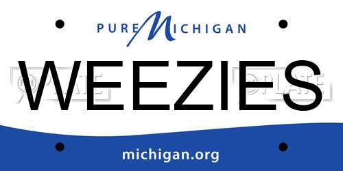 WEEZIES Michigan License Plate