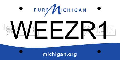 WEEZR1 Michigan License Plate