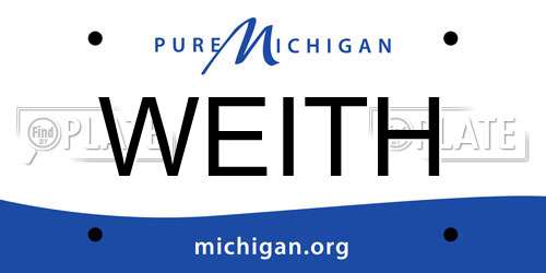 WEITH Michigan License Plate