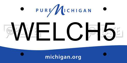 WELCH5 Michigan License Plate