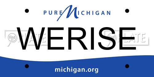 WERISE Michigan License Plate