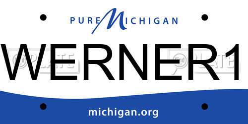 WERNER1 Michigan License Plate