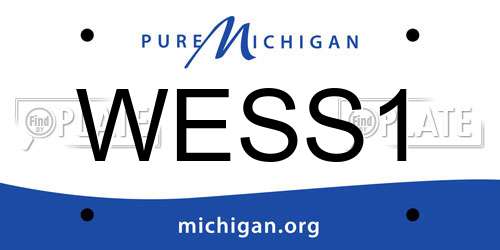 WESS1 Michigan License Plate