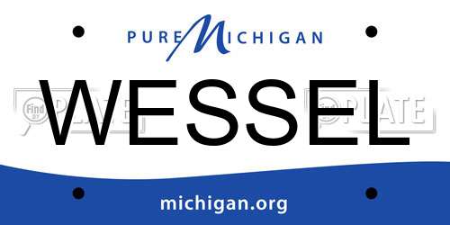 WESSEL Michigan License Plate