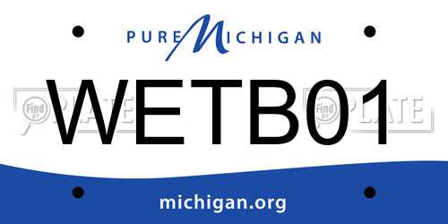 WETB01 Michigan License Plate