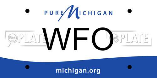 WFO Michigan License Plate