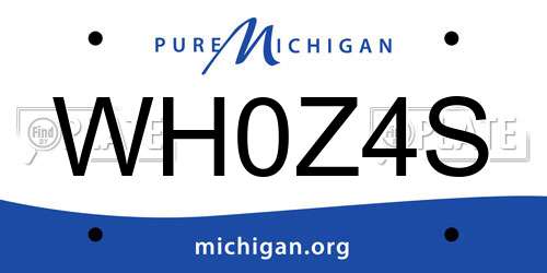 WH0Z4S Michigan License Plate