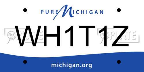 WH1T1Z Michigan License Plate